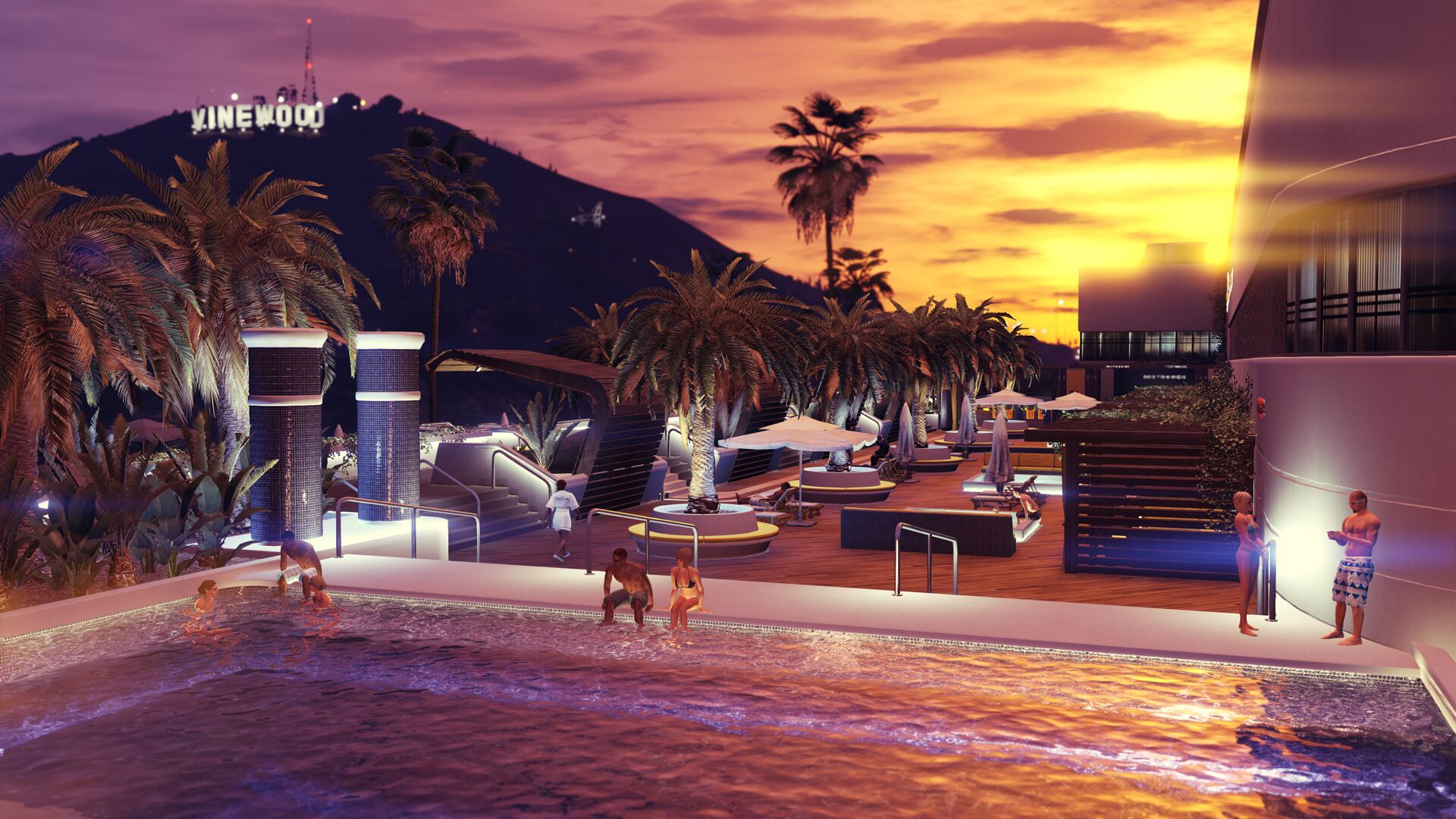 The Diamond Casino Rooftop overlooking Vinewood The Diamond Casino Rooftop overlooking Vinewood